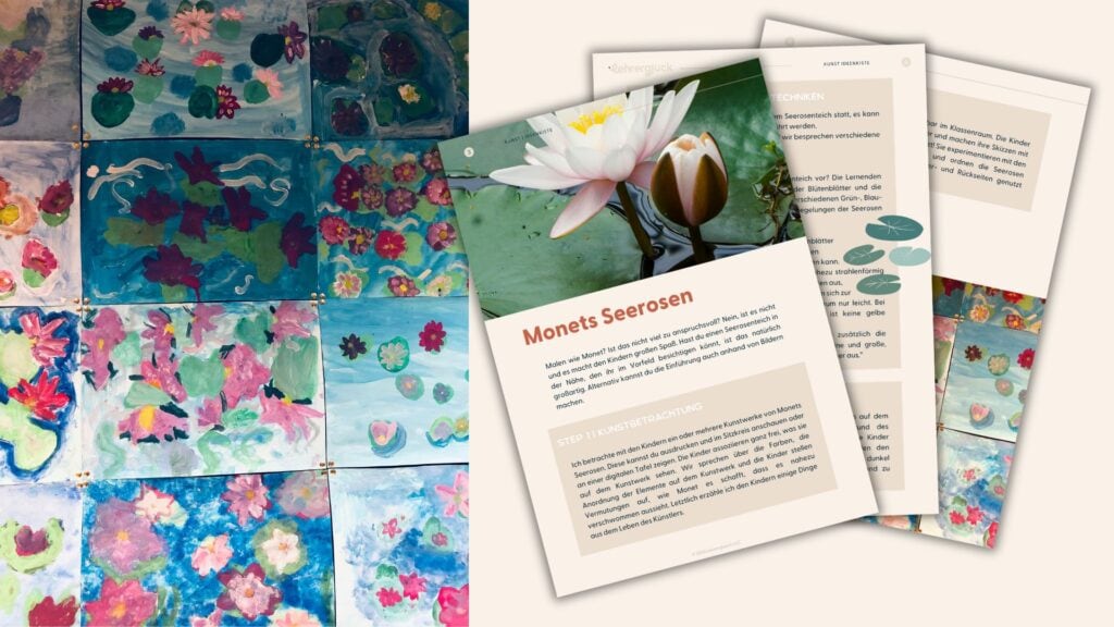 Vorschau Kunstprojekt "Monets Seerosen" für die Grundschule (Klasse 1 bis 4)