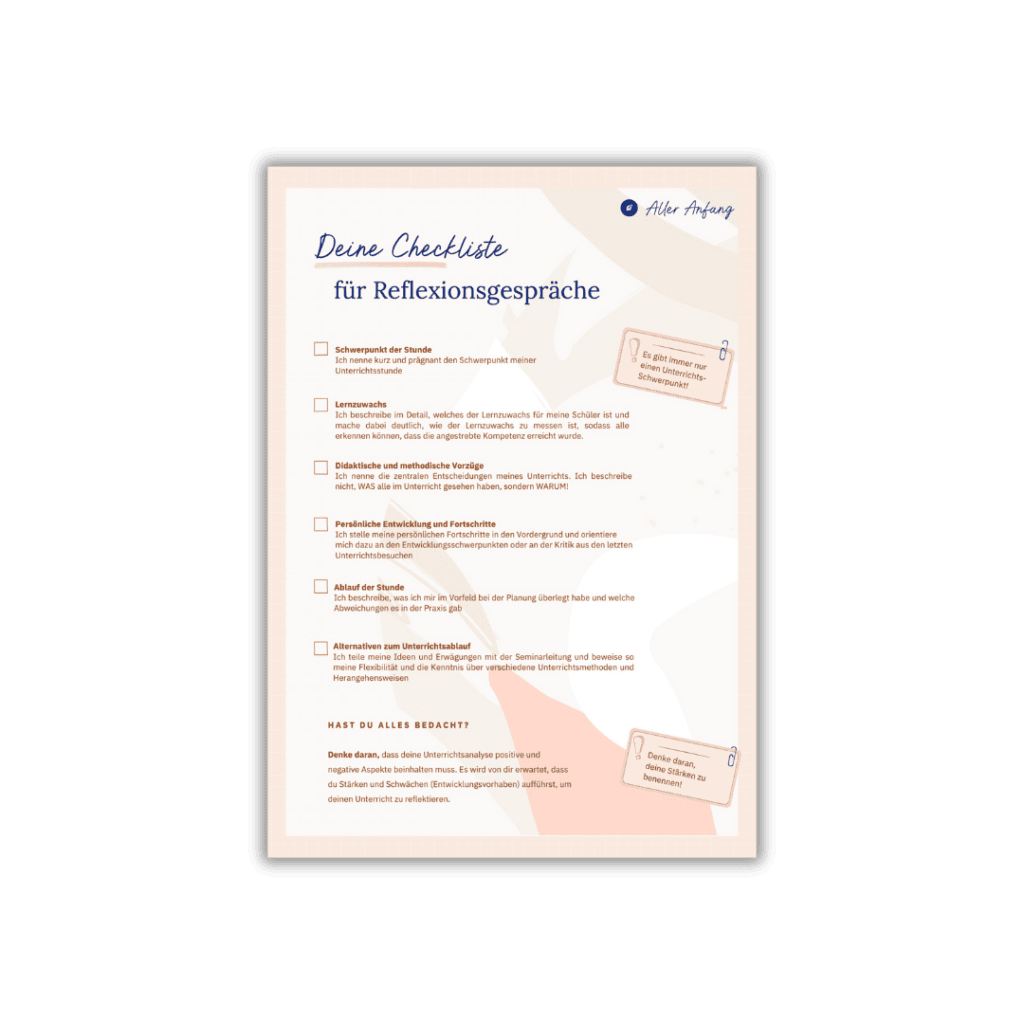 Mockup Checkliste Reflexionsgespraeche