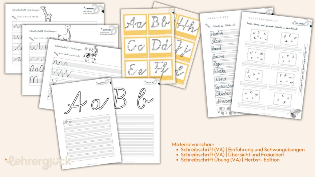 Schreibschrift-Unterricht in der Grundschule revolutionieren: So geht's (Klassen 1-3) 6 Material-Vorschau Lernwerkstatt Schreibschrift