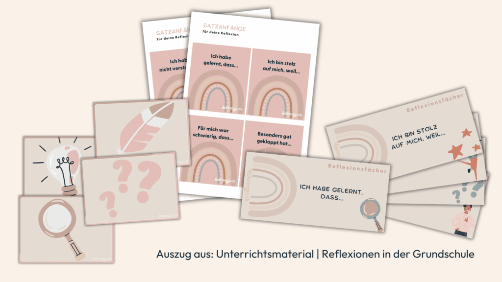 Mit ADHS in der Grundschule umgehen: Warum Lucas Stühle warf - und wie Reflexion alles veränderte (Newsletter 8/2025) 3 Auszug aus dem Unterrichtsmaterial Reflexionen in der Grundschule
