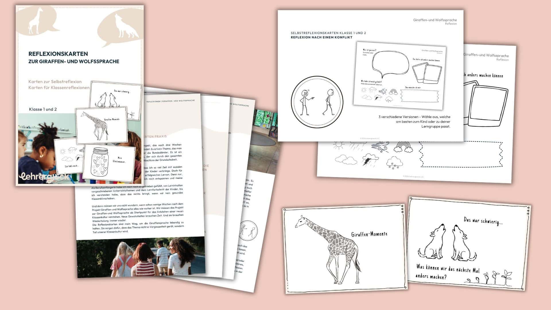 Reflexionsvorlagen zur Giraffe- und Wolfssprache
